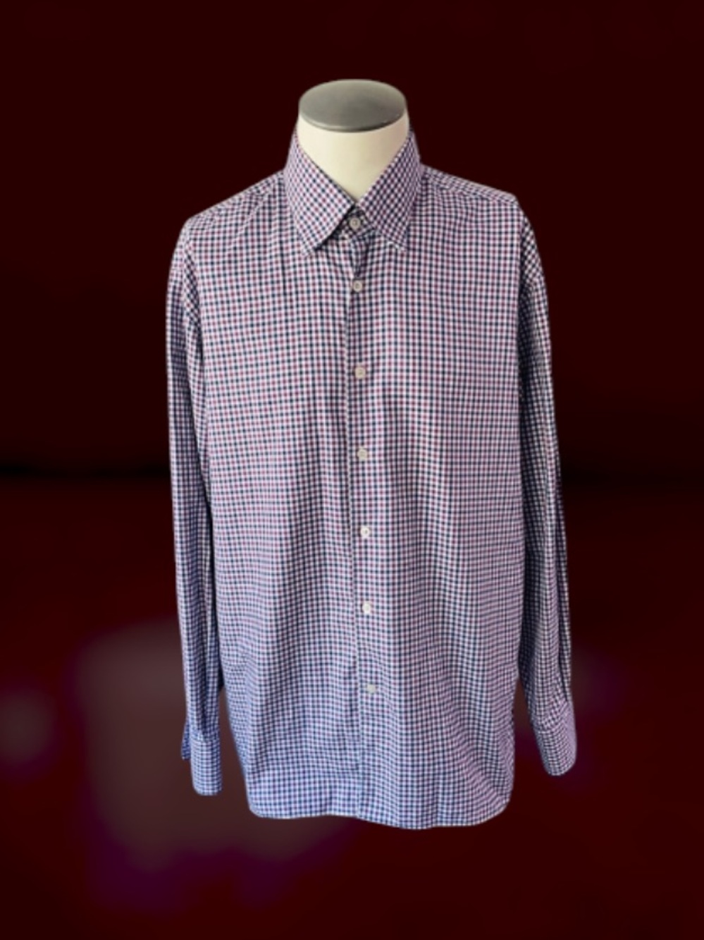 CANALI Mens Blue Check Sport
Shirt Size
XL